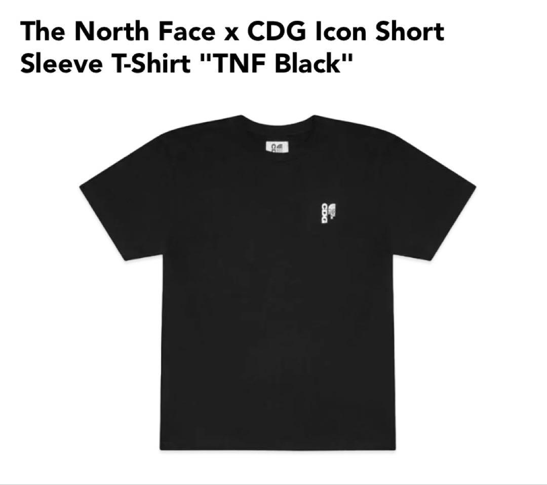 新品　タグ付　24FW コムデギャルソン × ザノースフェイス TEE 黒 S