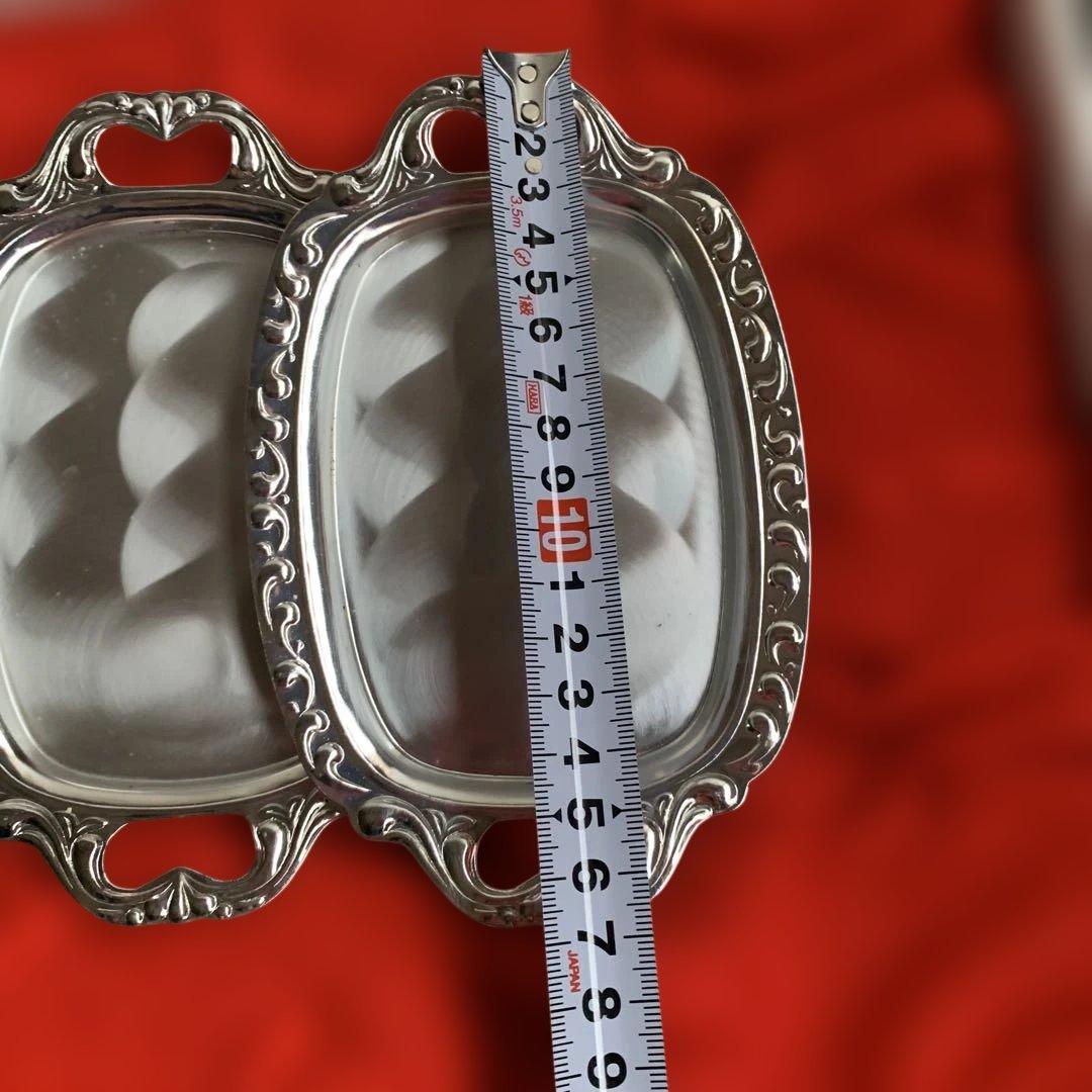 【未使用】【昭和レトロ】ステンレス アズマ　食器セット 波模様