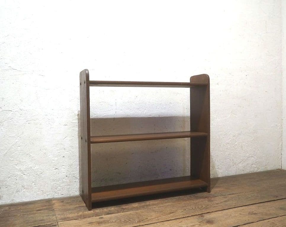 1380 薄型 レトロなディスプレイラック　飾り棚　陳列棚　本棚　ブックケース