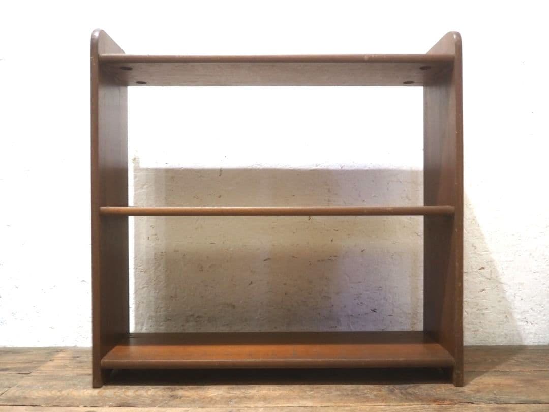 1380 薄型 レトロなディスプレイラック　飾り棚　陳列棚　本棚　ブックケース