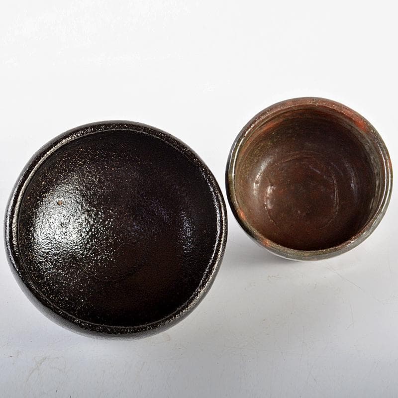 茶道具　漆塗　茶箱　茶筅筒　茶碗など　六点　一式　仕覆付　M　R5941