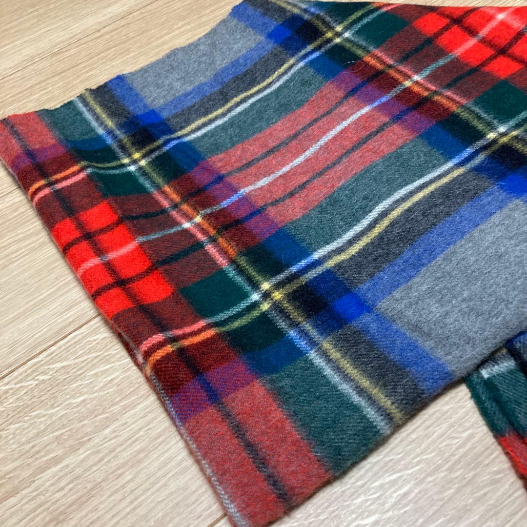 Joshua Ellis ストール　大判　アンゴラ　ウール　　タータンチェック
