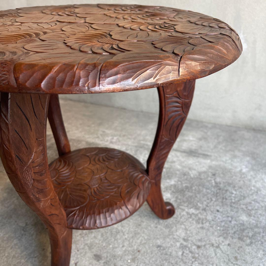 日光彫　サイドテーブル