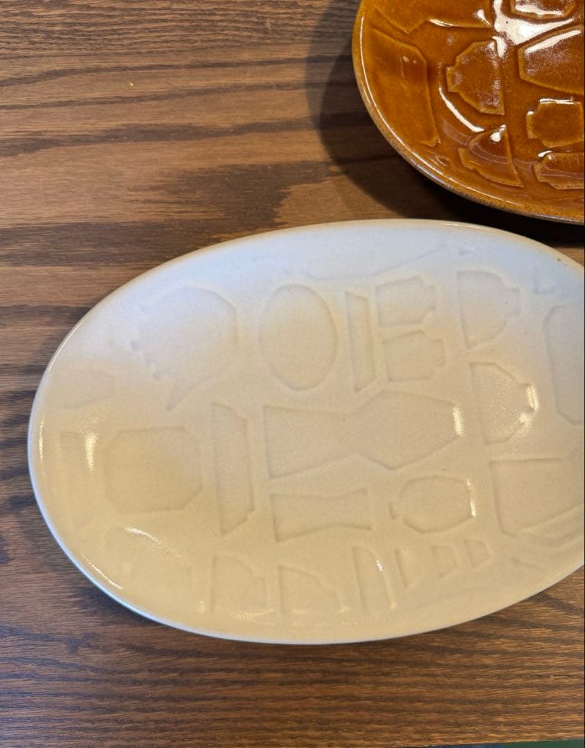 益子焼き　オーバルプレート L 5枚セット