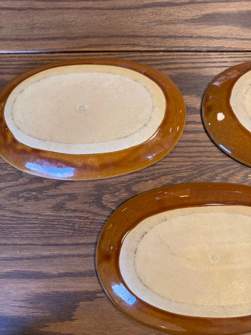 益子焼き　オーバルプレート L 5枚セット