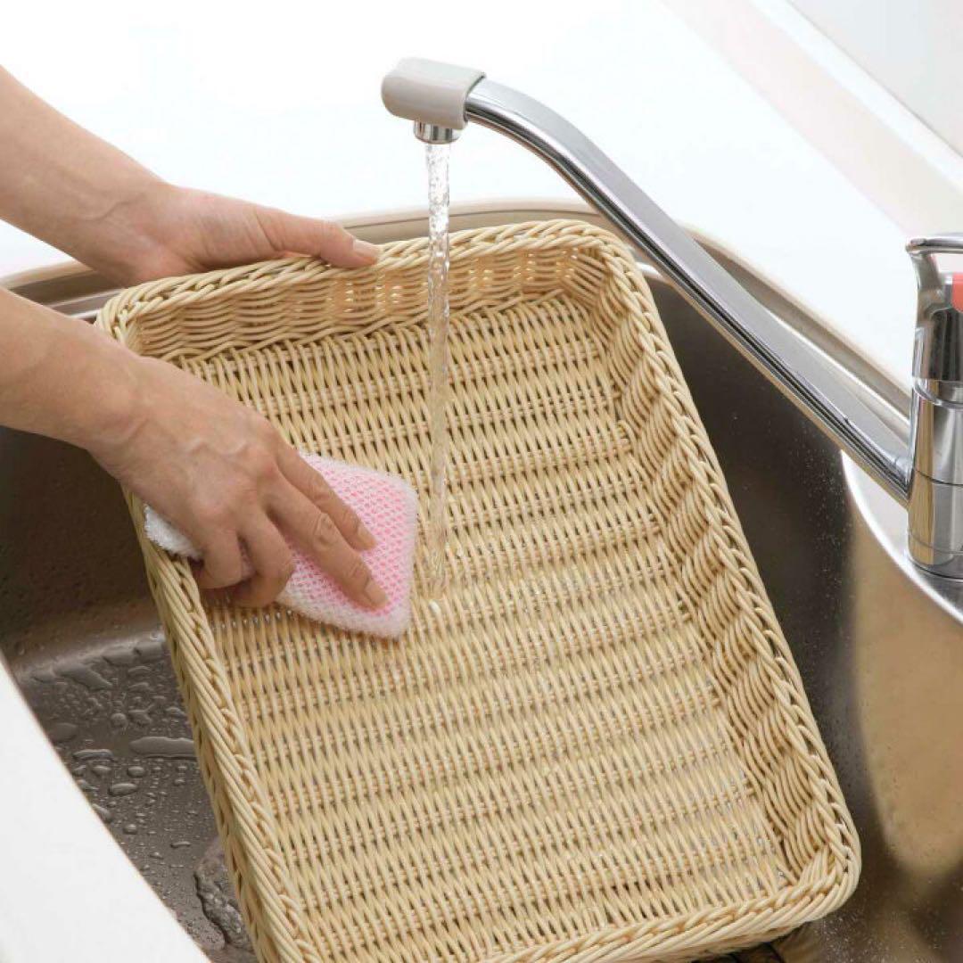 ラバーウッド天板トースターラック　洗えるバスケット付き