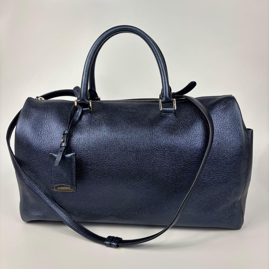 専用サンダー ハンドバッグ 2way ショルダー 3室 ブルー