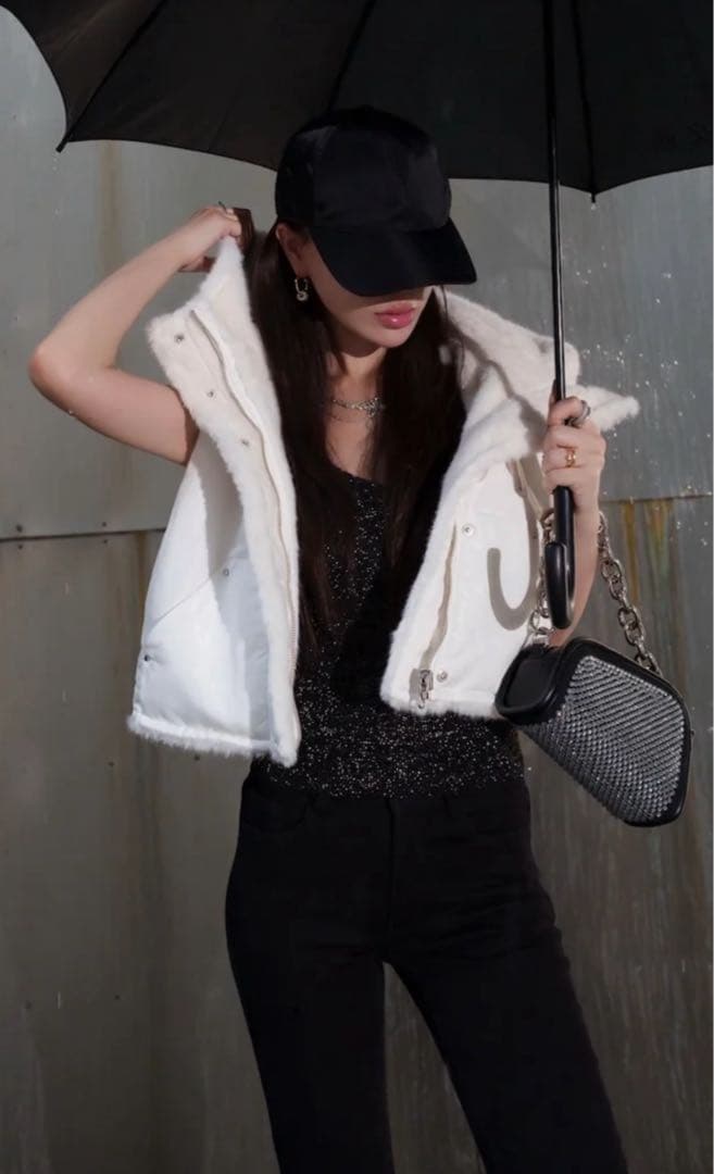 GlamLips2WAY リバーシブル ショート ベスト★NEW発売【新品】