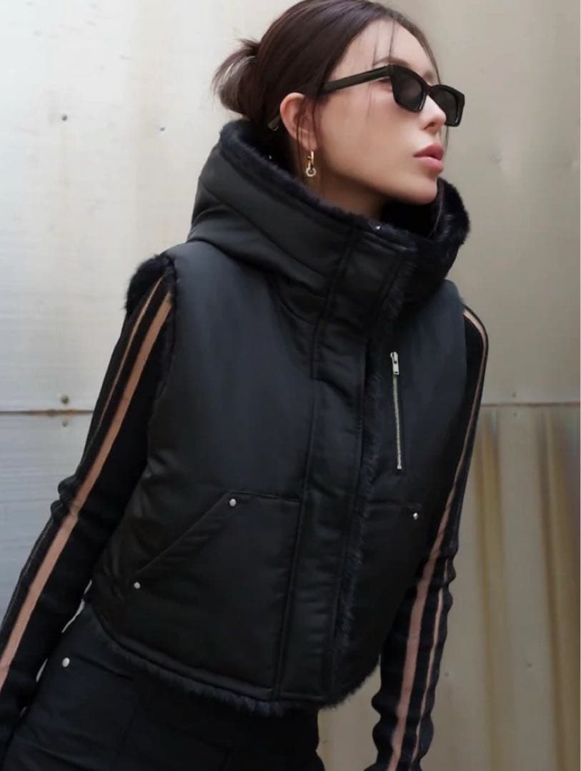 GlamLips2WAY リバーシブル ショート ベスト★NEW発売【新品】