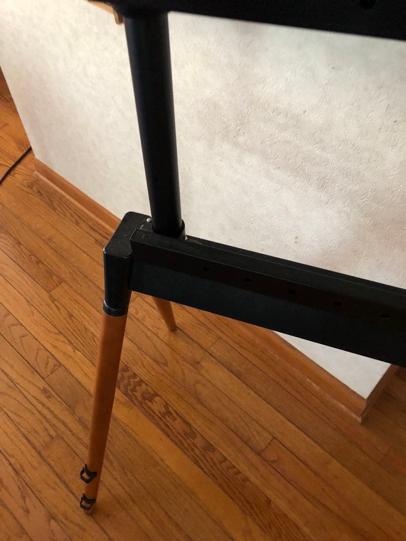 ★ テレビ台 テレビスタンド 33〜55型 ハイタイプ 高さ調整 黒 木製天然木