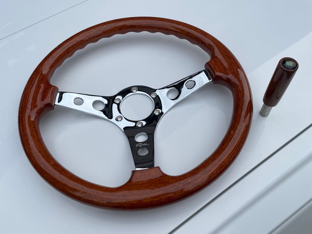ナルディ シフトノブ 35パイ ウッド ステアリング セット