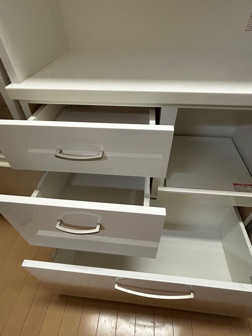 【特価】ニトリ　食器棚　キッチンボード(コパン 80KB WH)