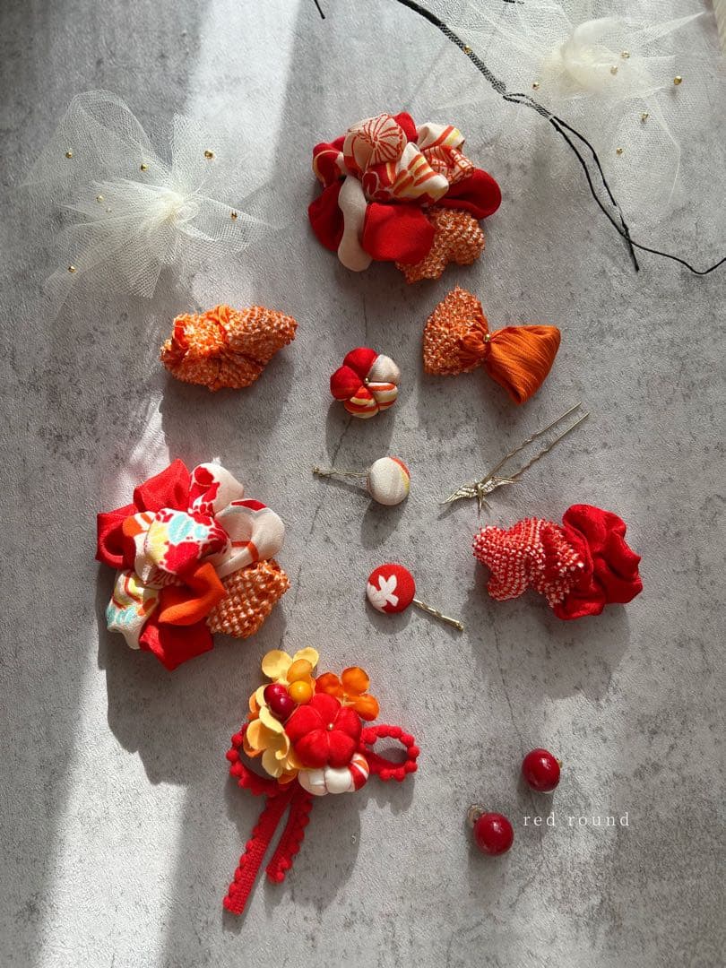 a*i様 七五三　七五三髪飾り　ヘッドドレス　着物髪飾り　リメイク髪飾り　053