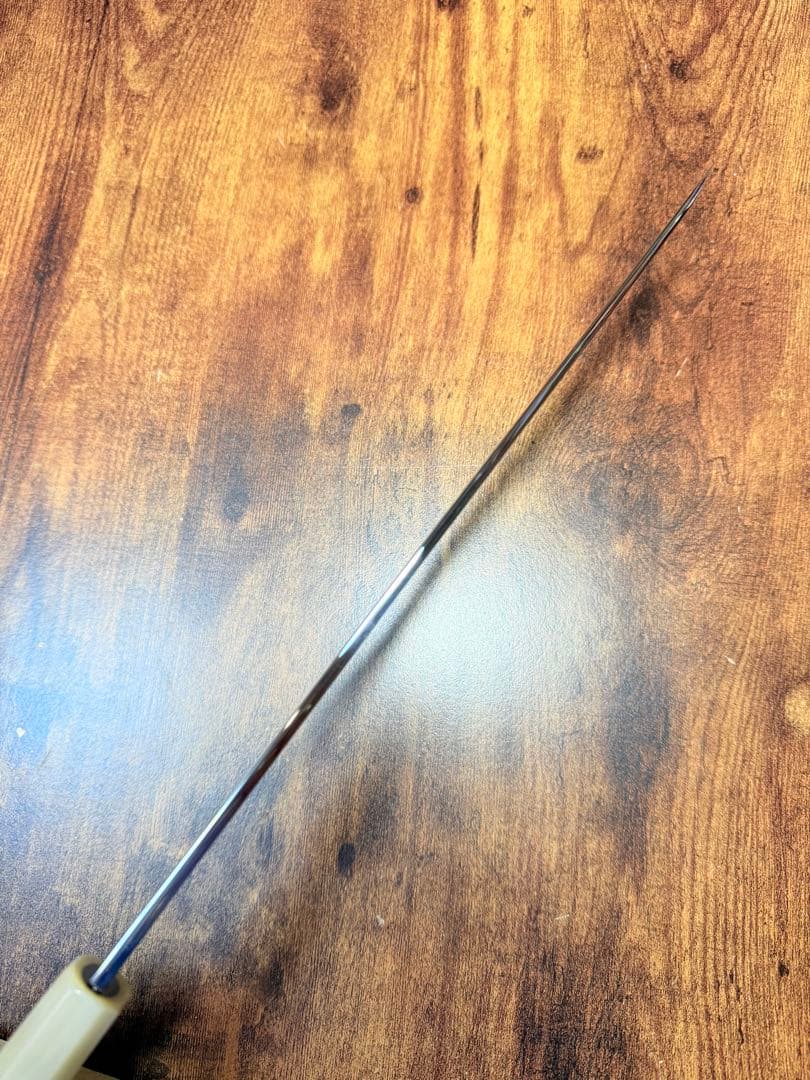 玄海正国 蛸引 先丸　水本焼 9寸 全鏡面　保証書あり　紫檀白水牛八角銀巻柄