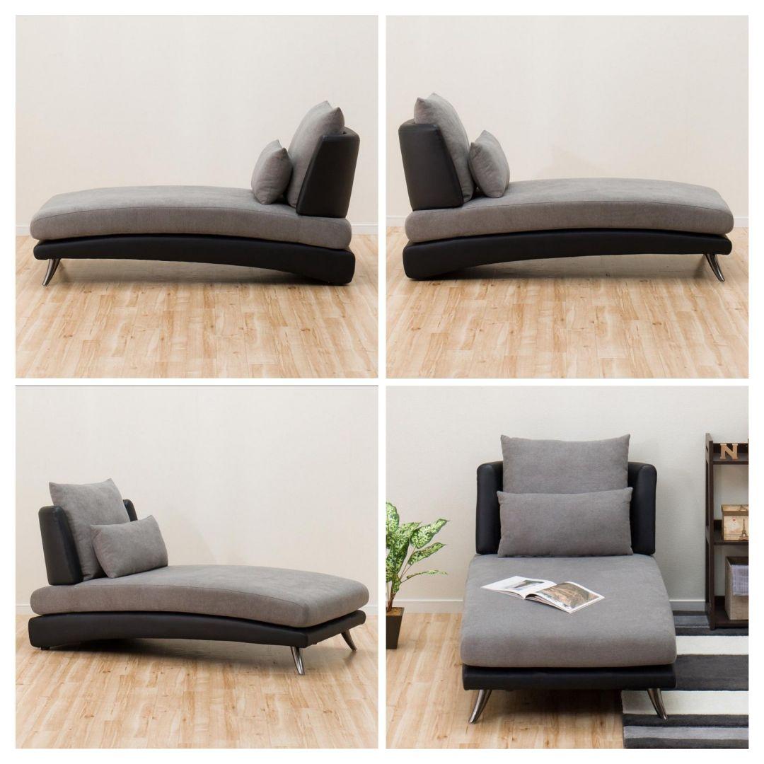 ニトリ 布張りカウチソファ ポーション2KD GYオットマンスタイル直接引取限定