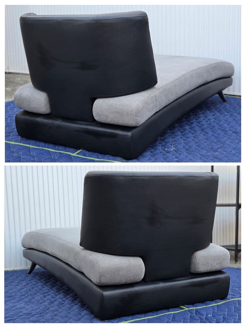 ニトリ 布張りカウチソファ ポーション2KD GYオットマンスタイル直接引取限定