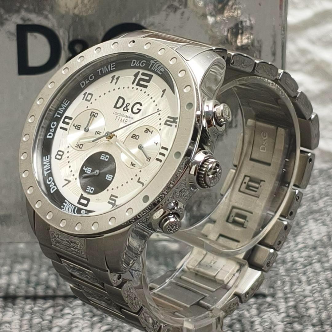 ♥️ 動作品 D&G クロノグラフ 腕時計 シルバー NAVAJO