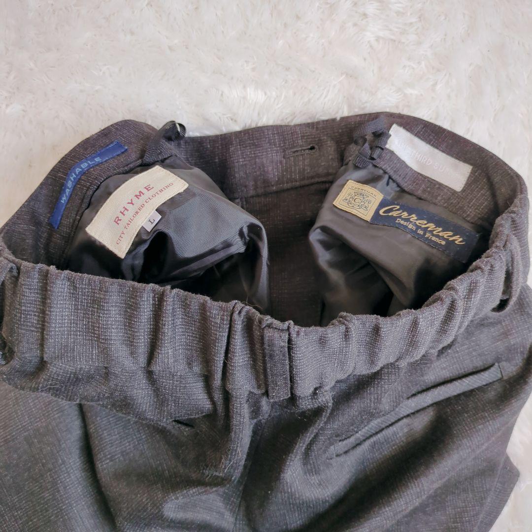 オリヒカ ライム ノーカラー パンツ スーツ 3点セット　洗える 近年モデル