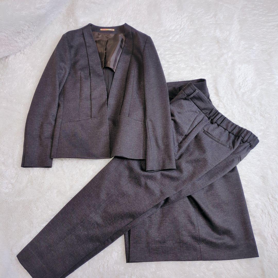 オリヒカ ライム ノーカラー パンツ スーツ 3点セット　洗える 近年モデル