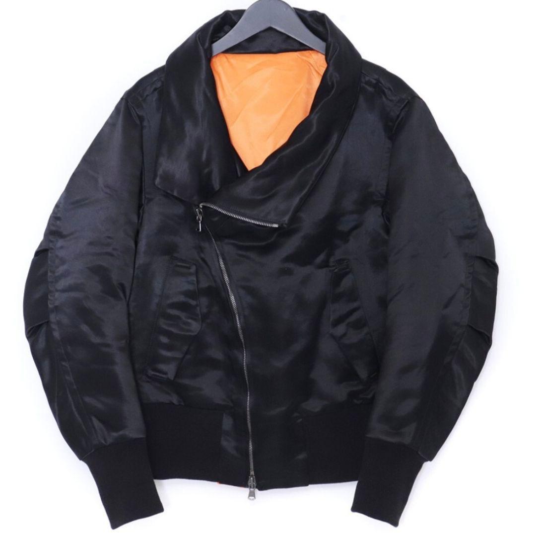 bajra バジュラ ミリタリーブルゾン MA-1 ダブルジップ ブラック M