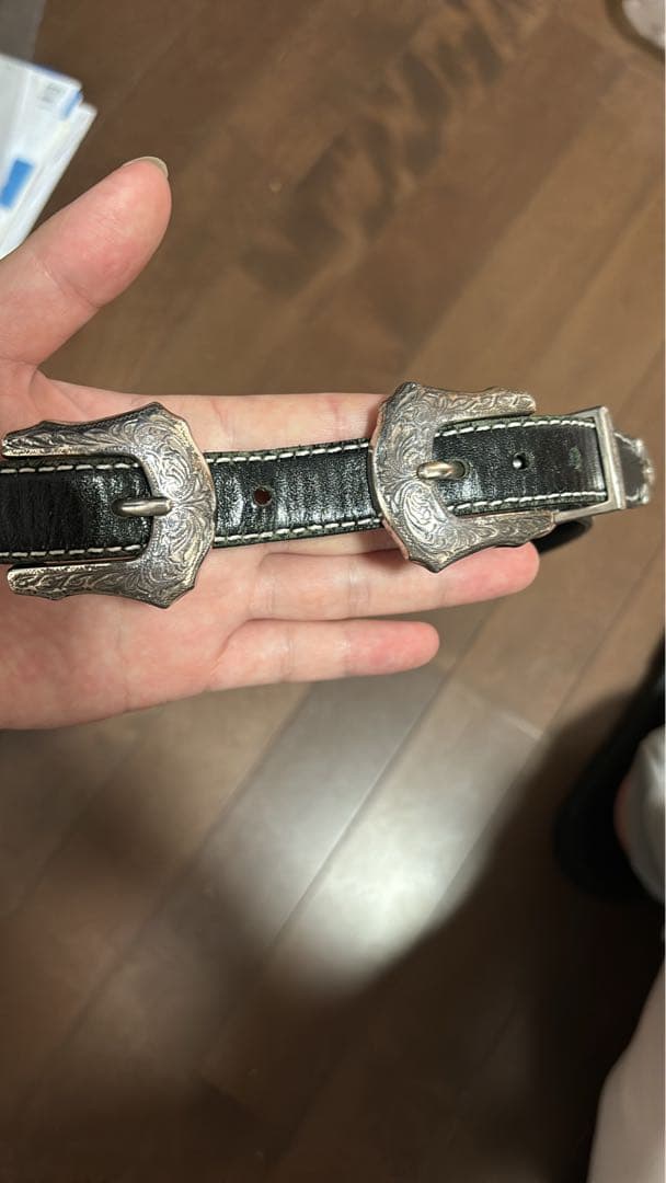 TOGA VIRIL ブラック 二重バックルベルト