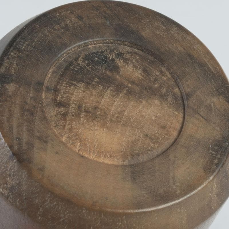 茶道具　黒柿製　雪吹　棗　V　9852