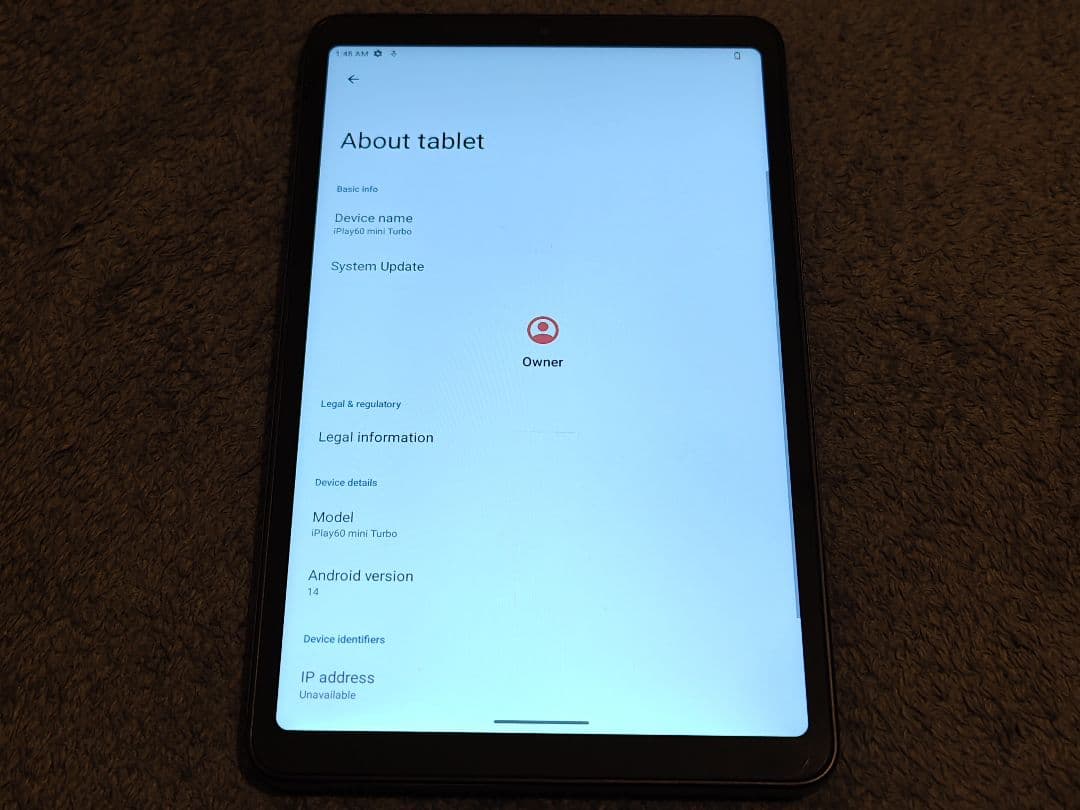 Androidタブレット本体 ALLDOCUBE: iPlay60 mini Turbo