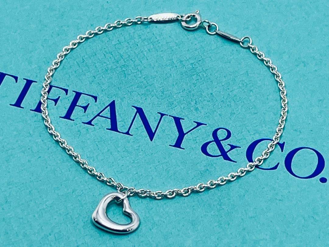 c882 美品　ティファニー　オープンハート　ブレスレット　シルバー　925