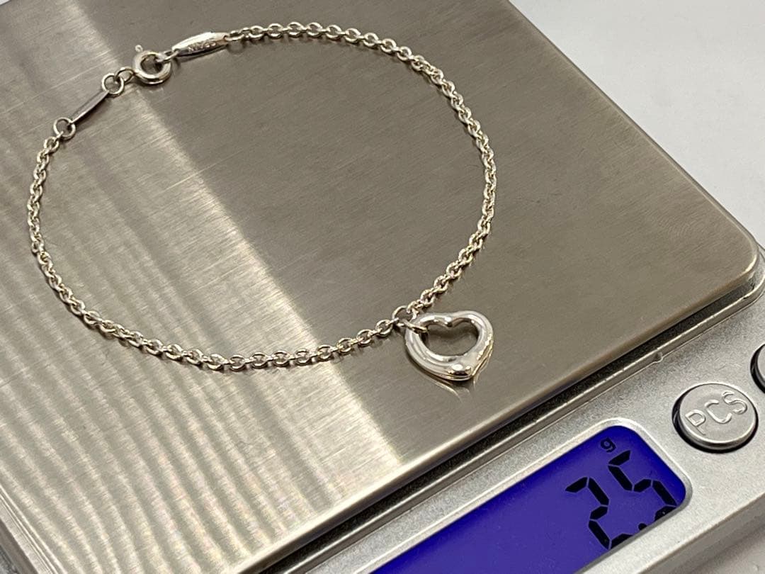 c882 美品　ティファニー　オープンハート　ブレスレット　シルバー　925