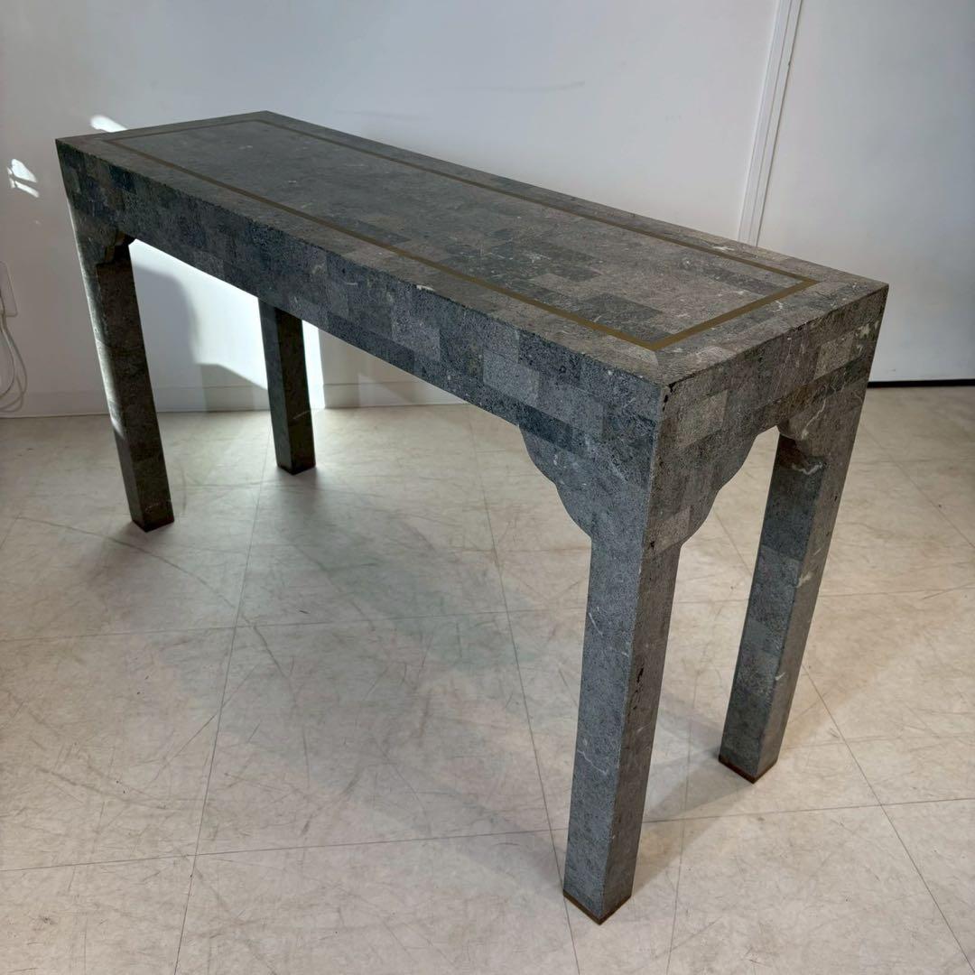 カフェテーブル　コンソールテーブル　大理石調　書斎デスク　パソコンデスク