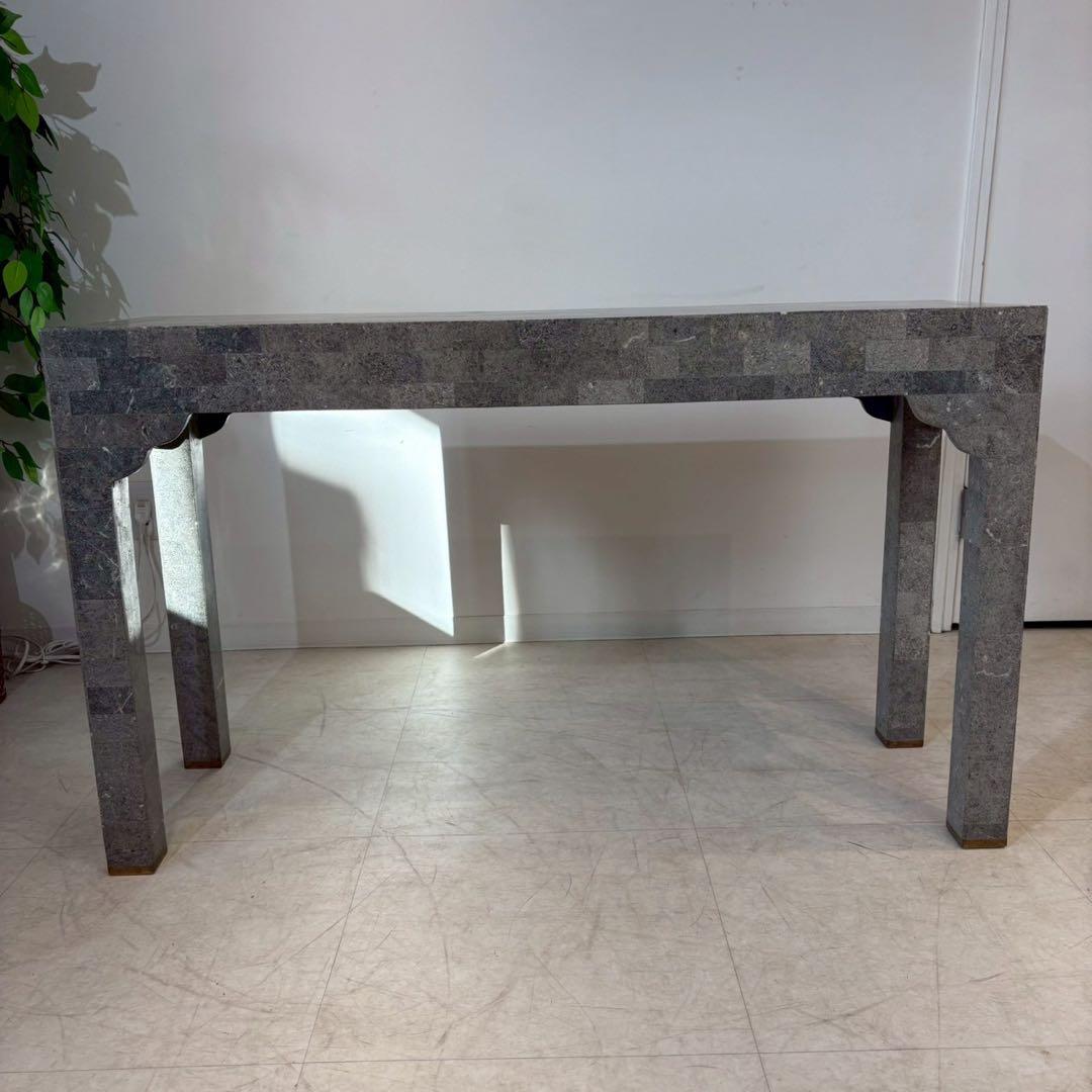 カフェテーブル　コンソールテーブル　大理石調　書斎デスク　パソコンデスク