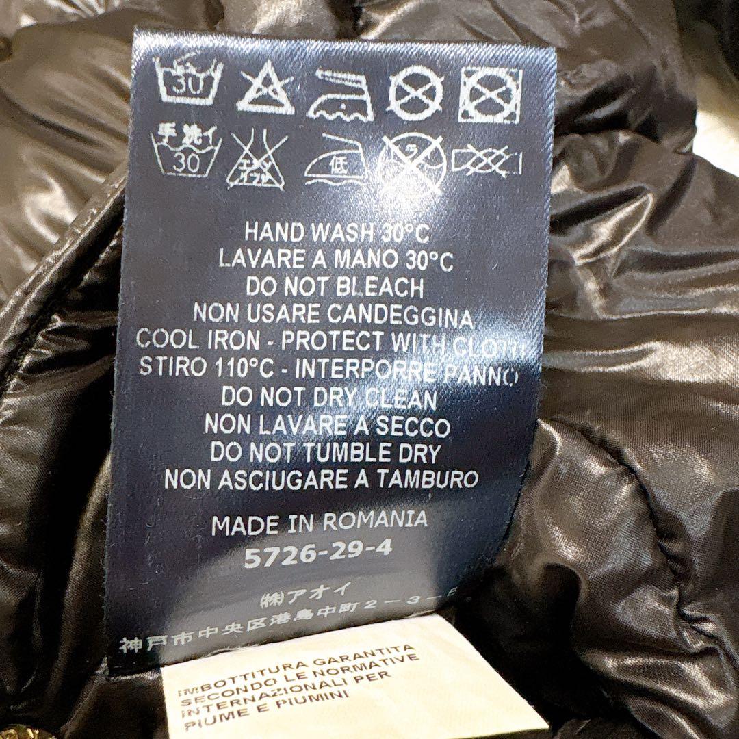 超軽量✨HERNO フォックスファー　ダウンコート　ブラック　黒　金ボタン　ロゴ