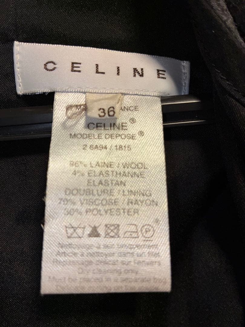 最終価格セリーヌ CELINEフランス製ジャンパースカートノースリーブワンピース