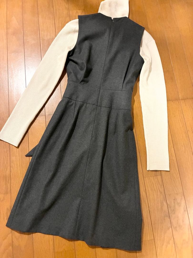 最終価格セリーヌ CELINEフランス製ジャンパースカートノースリーブワンピース