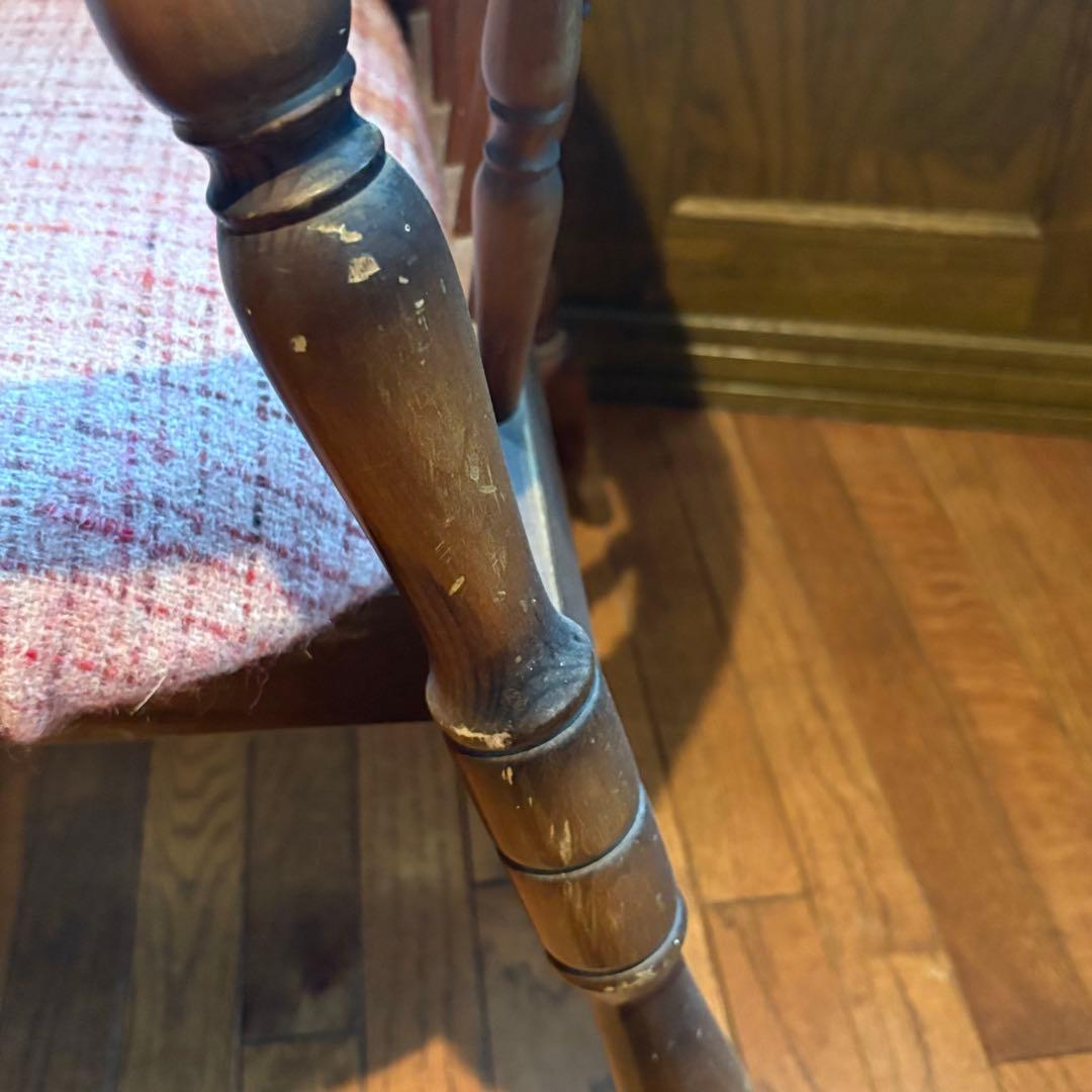 オールドカリモク　貴重なアールデザイン　コロニアルチェア　マリン