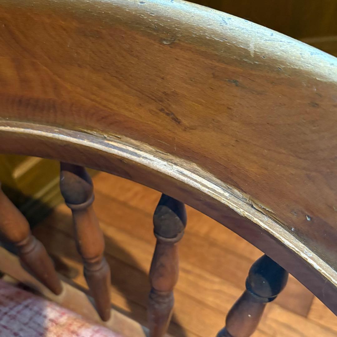 オールドカリモク　貴重なアールデザイン　コロニアルチェア　マリン