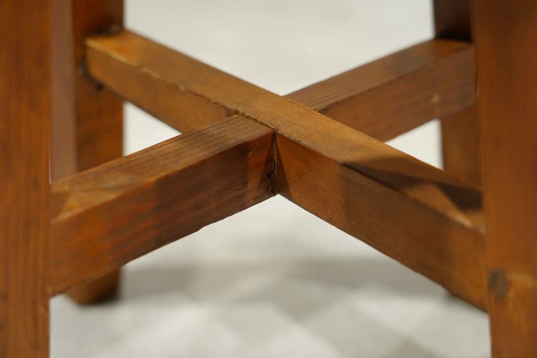 丸スツール　木製　古木　ビンテージ　昭和レトロ