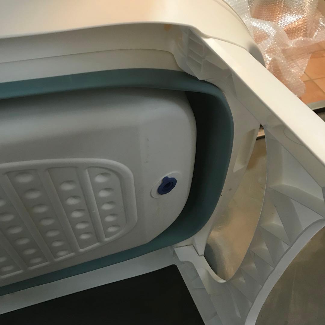 簡易浴槽（折りたたみ式1.4m） 青と白 中古