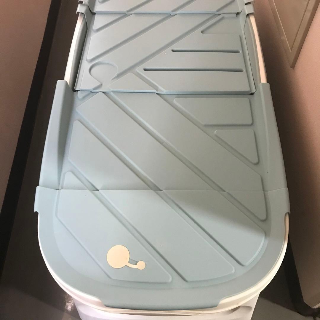 簡易浴槽（折りたたみ式1.4m） 青と白 中古