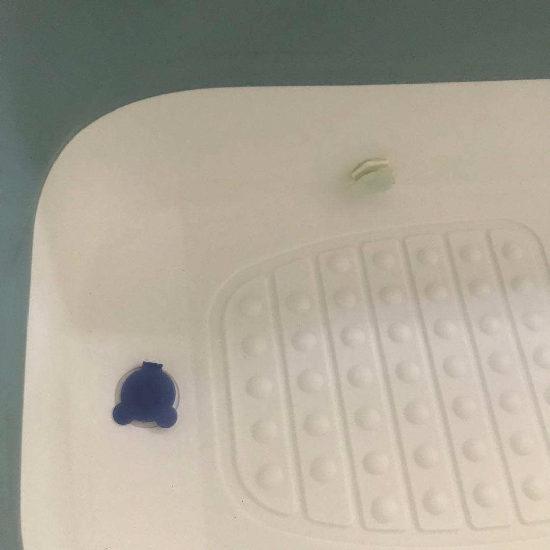 簡易浴槽（折りたたみ式1.4m） 青と白 中古