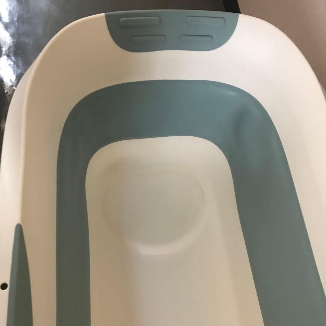 簡易浴槽（折りたたみ式1.4m） 青と白 中古