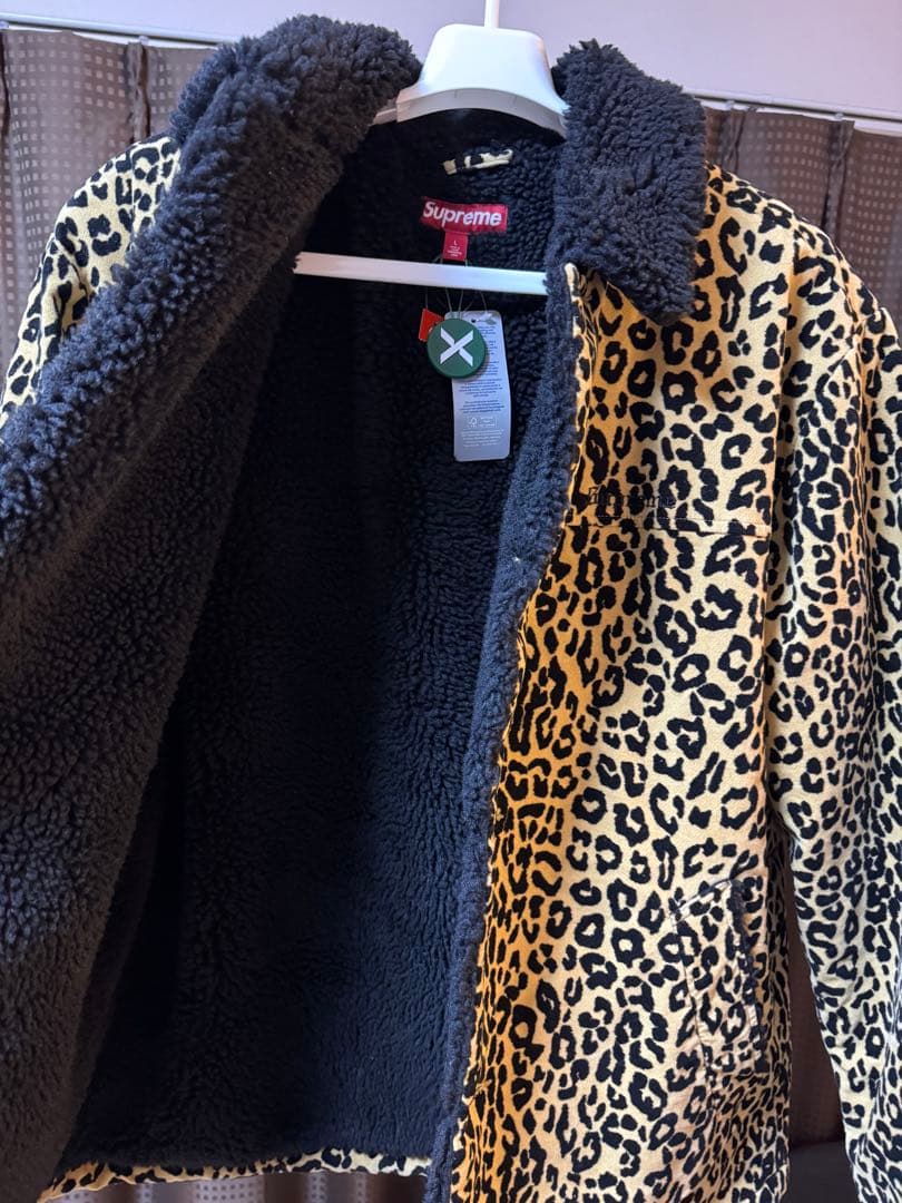 ジャケット・アウター Supreme Uncut Corduroy Car Coat Leopard