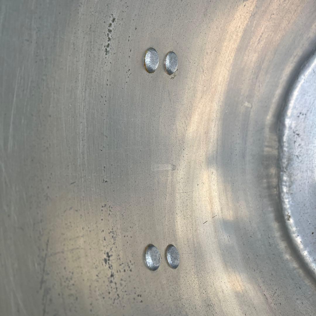 業務用　大型アルミニウム製寸胴鍋　大容量　両手取っ手付き　内径約48㎝　材分厚い