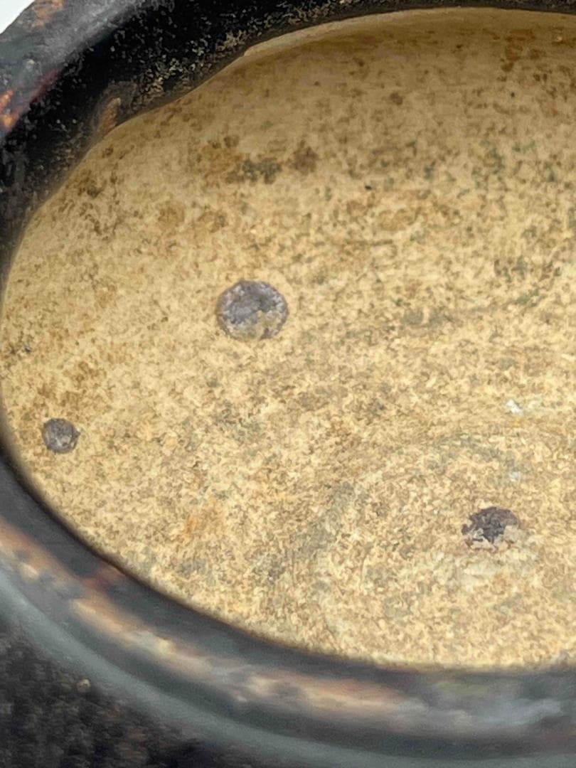 遼～金時代　磁州窯鉢　水洗 茶入　茶道具 希少貴重　唐物　古賞物(F-98)