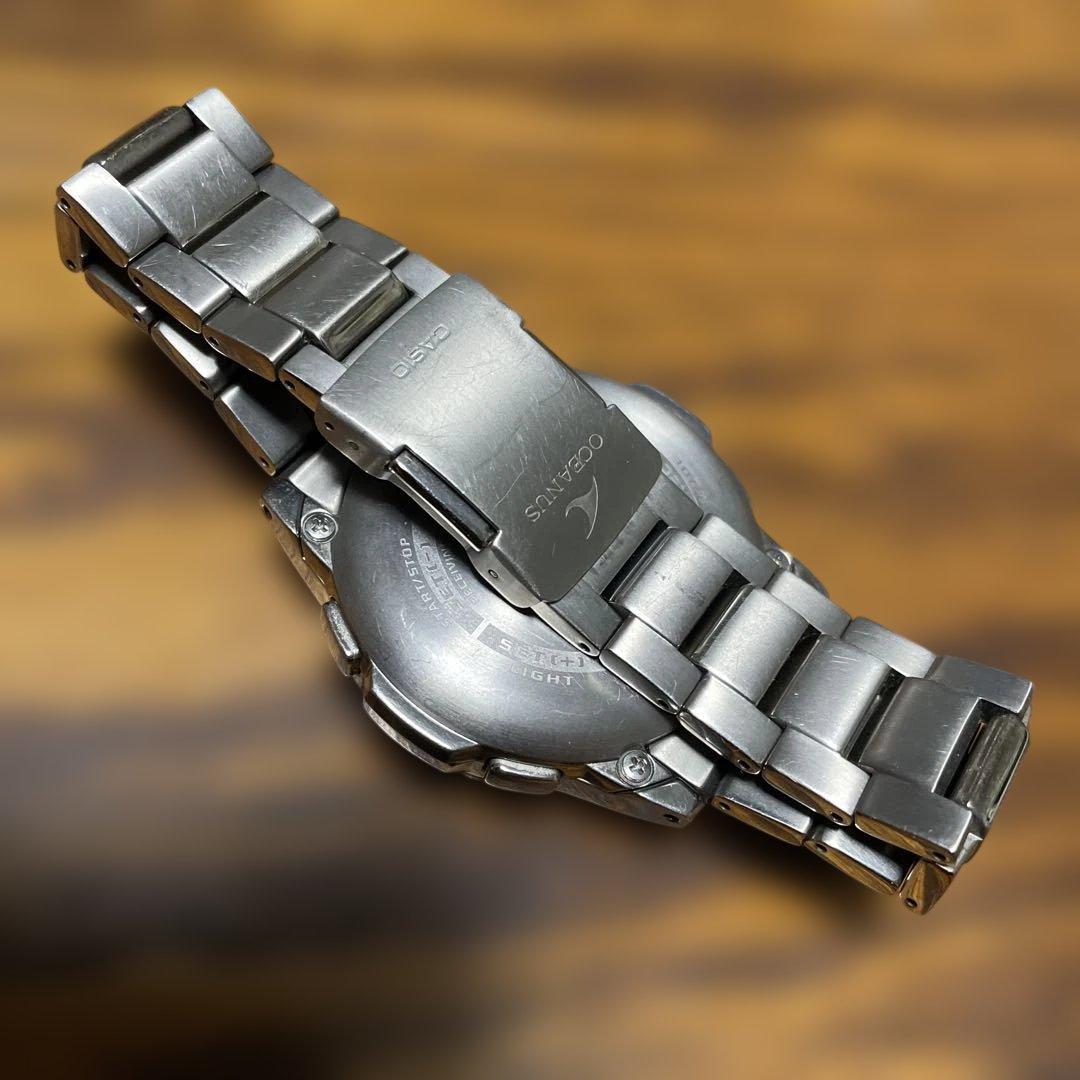 【稼働品】CASIO Oceanus クロノグラフ ソーラー電池