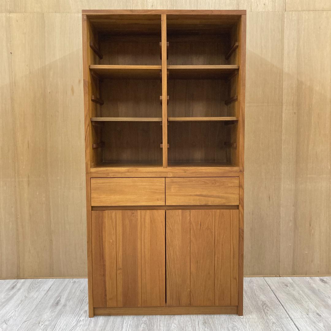 unico ウニコ ブレス　書棚　 カップボード 　食器棚　チーク無垢材