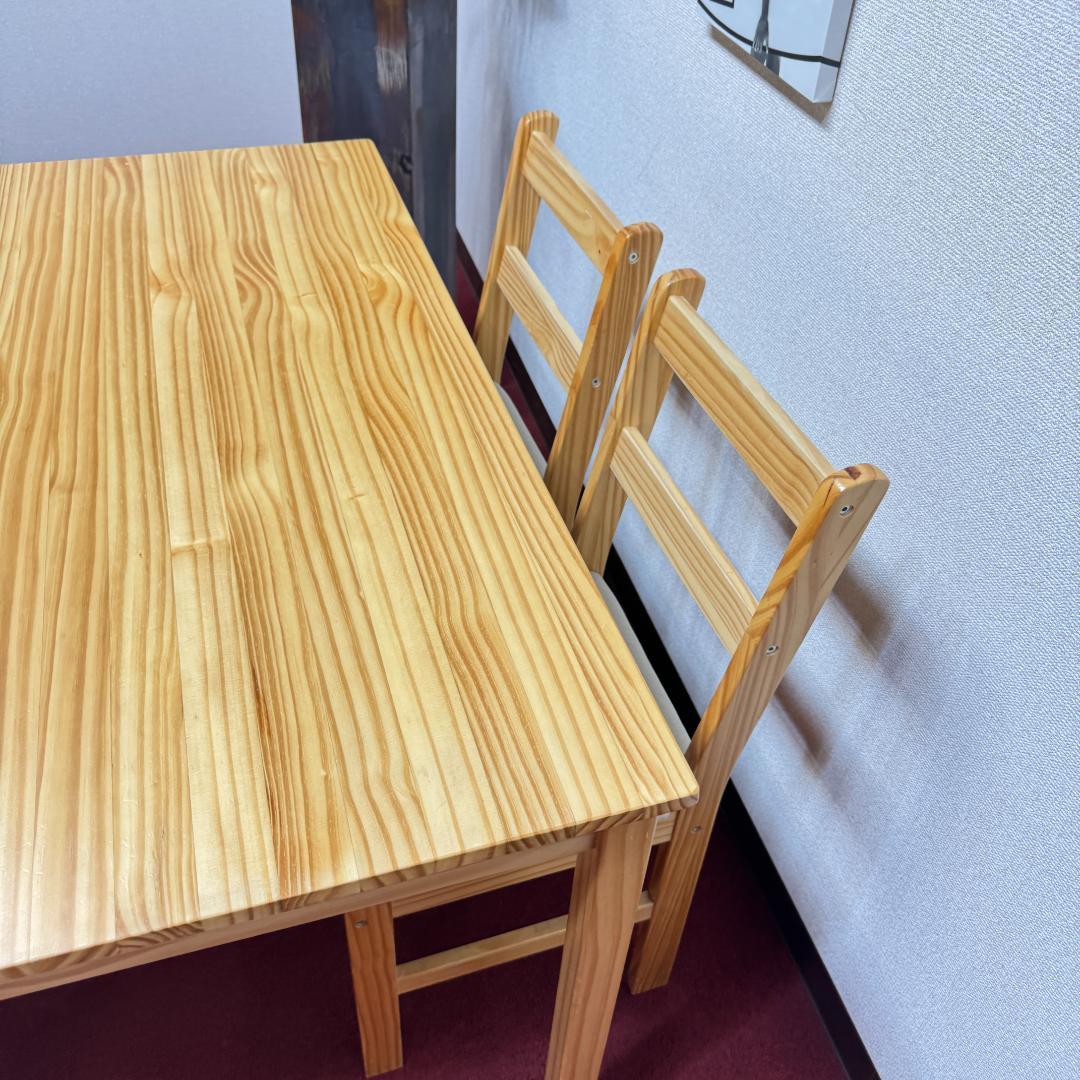 東京23区送料無料　美品4点ダイニングセット　ベンチ付き　オーク色