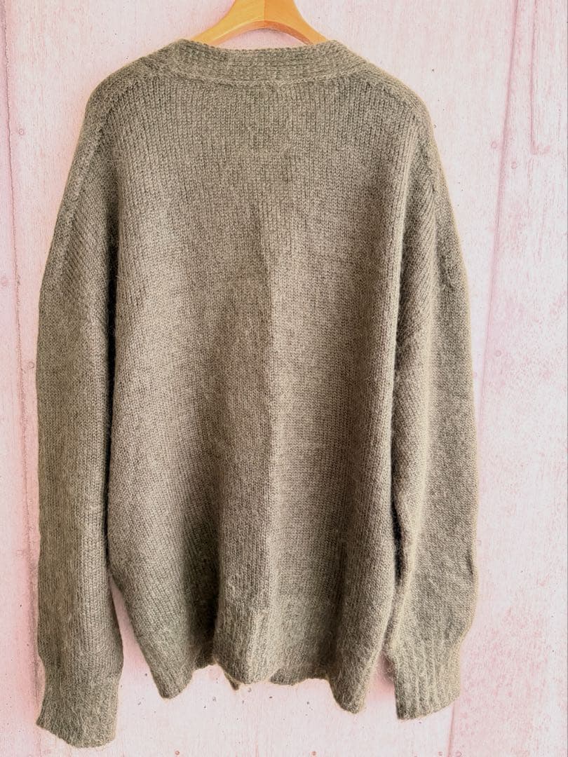 トップス anytee Kid Mohair Cardigan MilitaryGreen