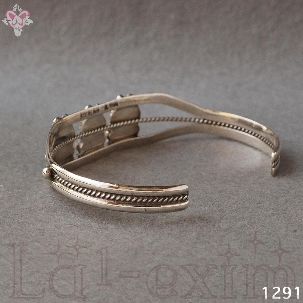 超美品 ターコイズ ３個 インディアンジュエリー 純銀 バングル 刻印 ナバホ族