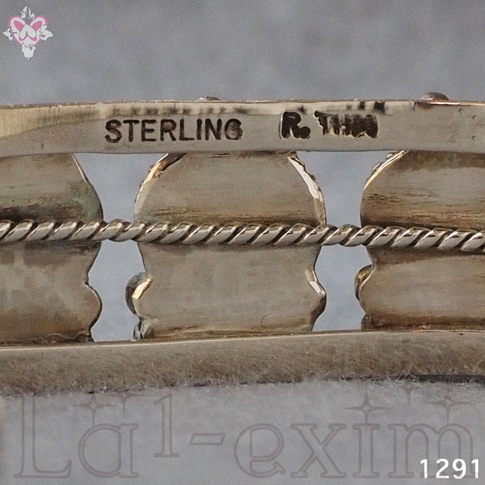 超美品 ターコイズ ３個 インディアンジュエリー 純銀 バングル 刻印 ナバホ族